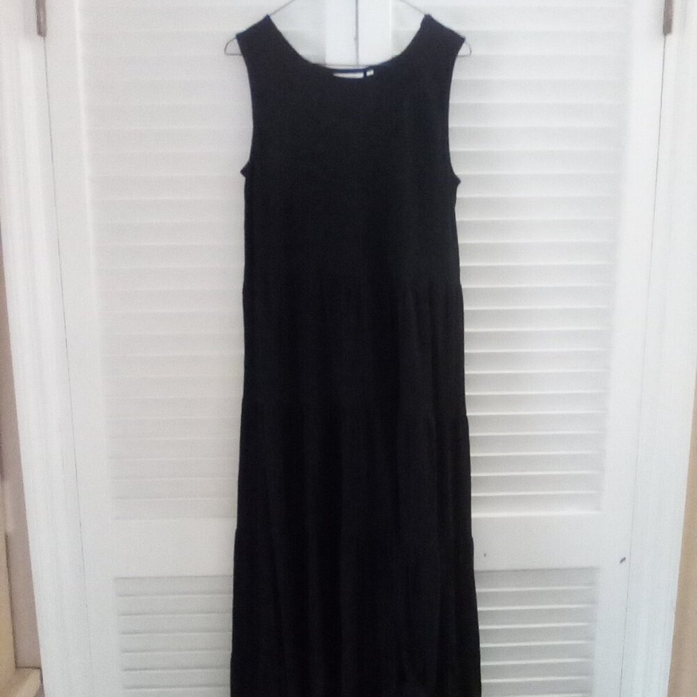 Chico's Black Tiered Maxi Dress